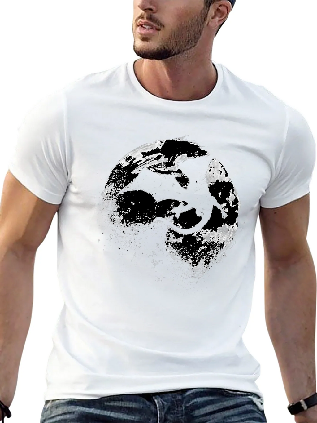 Dragon Silhouette Graphic Black T-Shirt product image 12