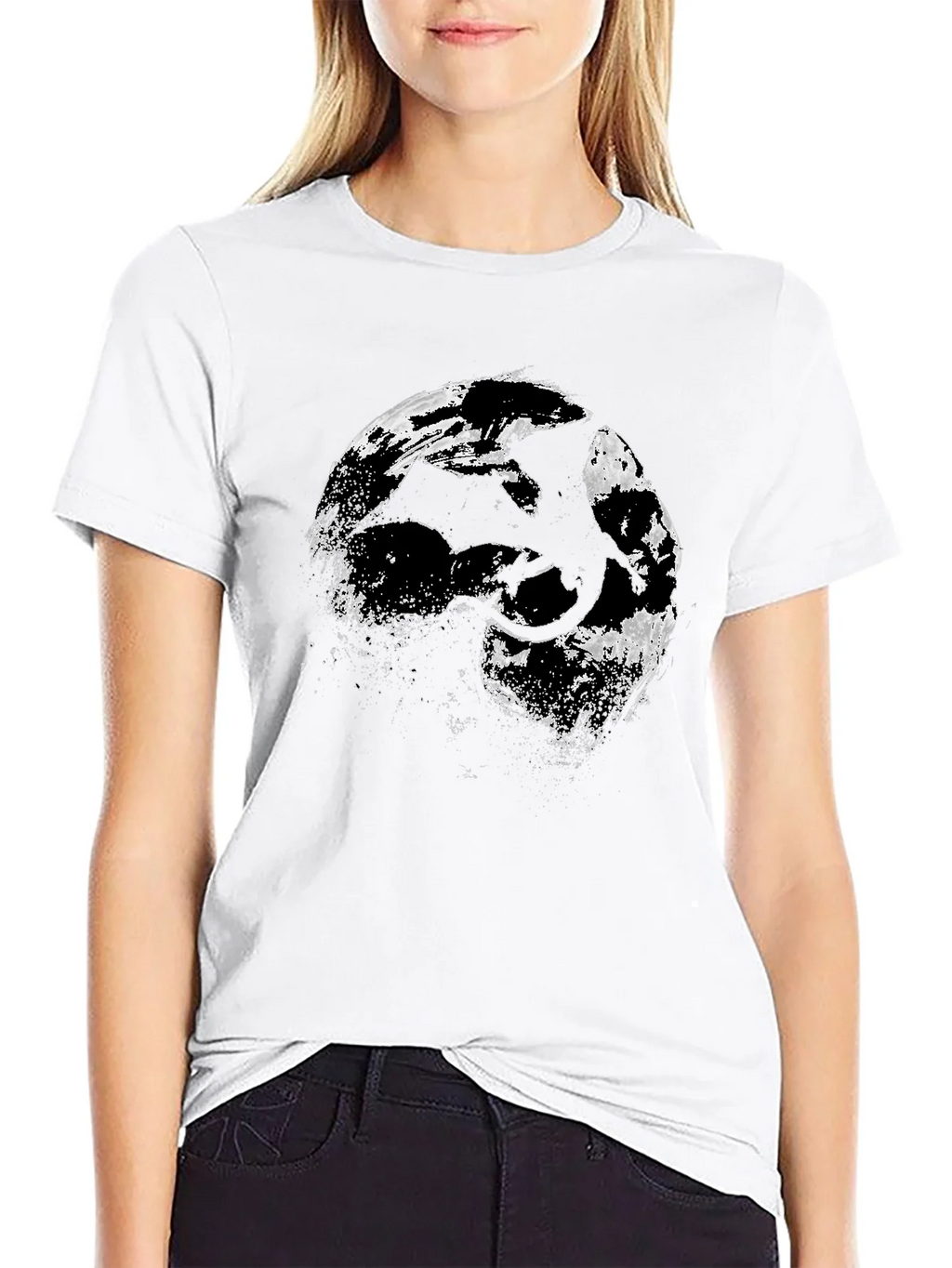 Dragon Silhouette Graphic Black T-Shirt product image 8