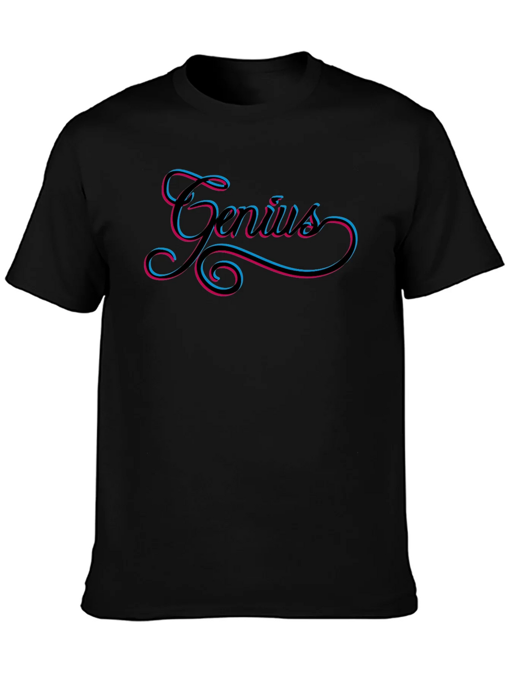 Genius Black T-Shirt - Stylish Mens Graphic Tee product image 3
