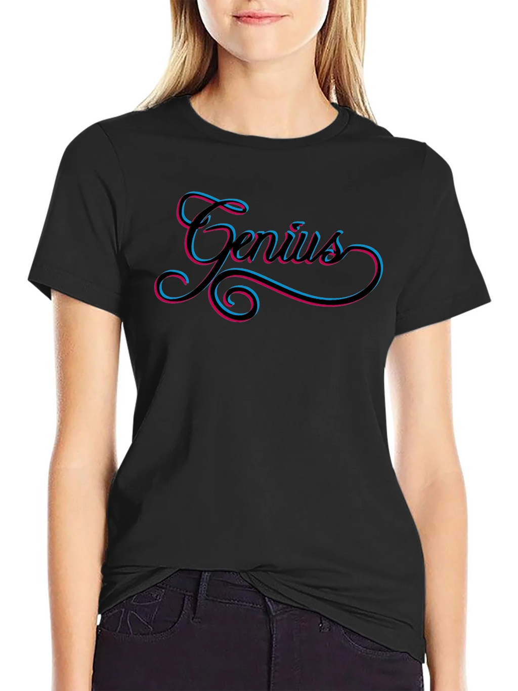 Genius Black T-Shirt - Stylish Mens Graphic Tee product image 2