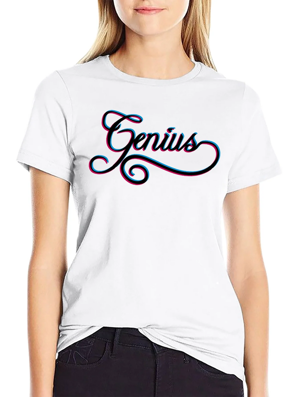 Genius Black T-Shirt - Stylish Mens Graphic Tee product image 8