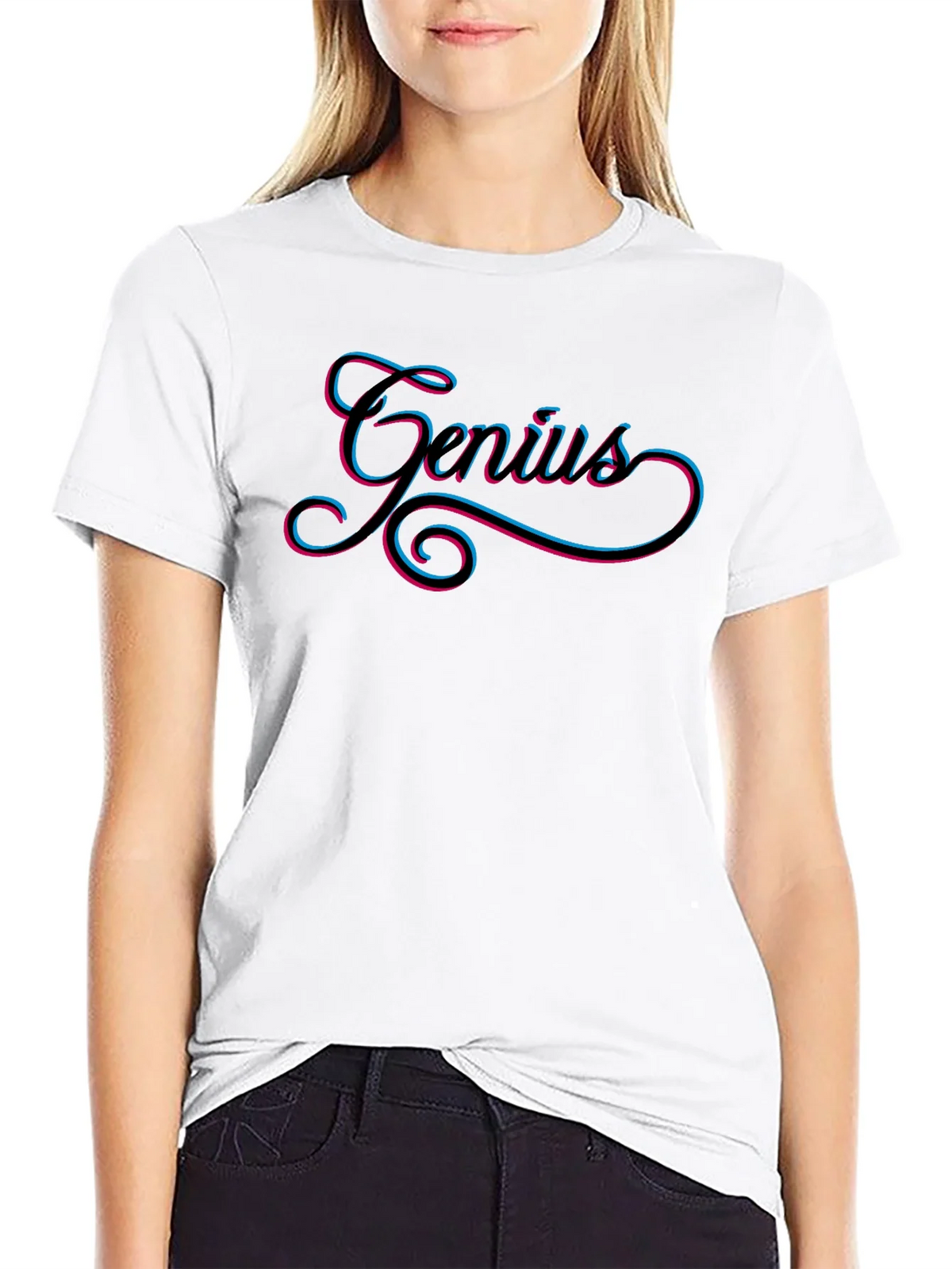 Genius Black T-Shirt - Stylish Mens Graphic Tee product image 8