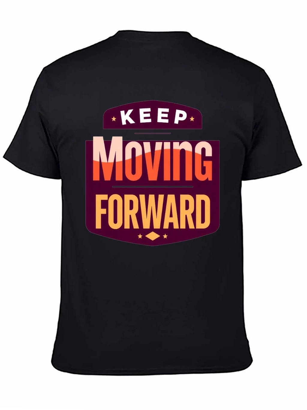 Motivational T-Shirt: Keep Moving Forward Black Tee product image 4