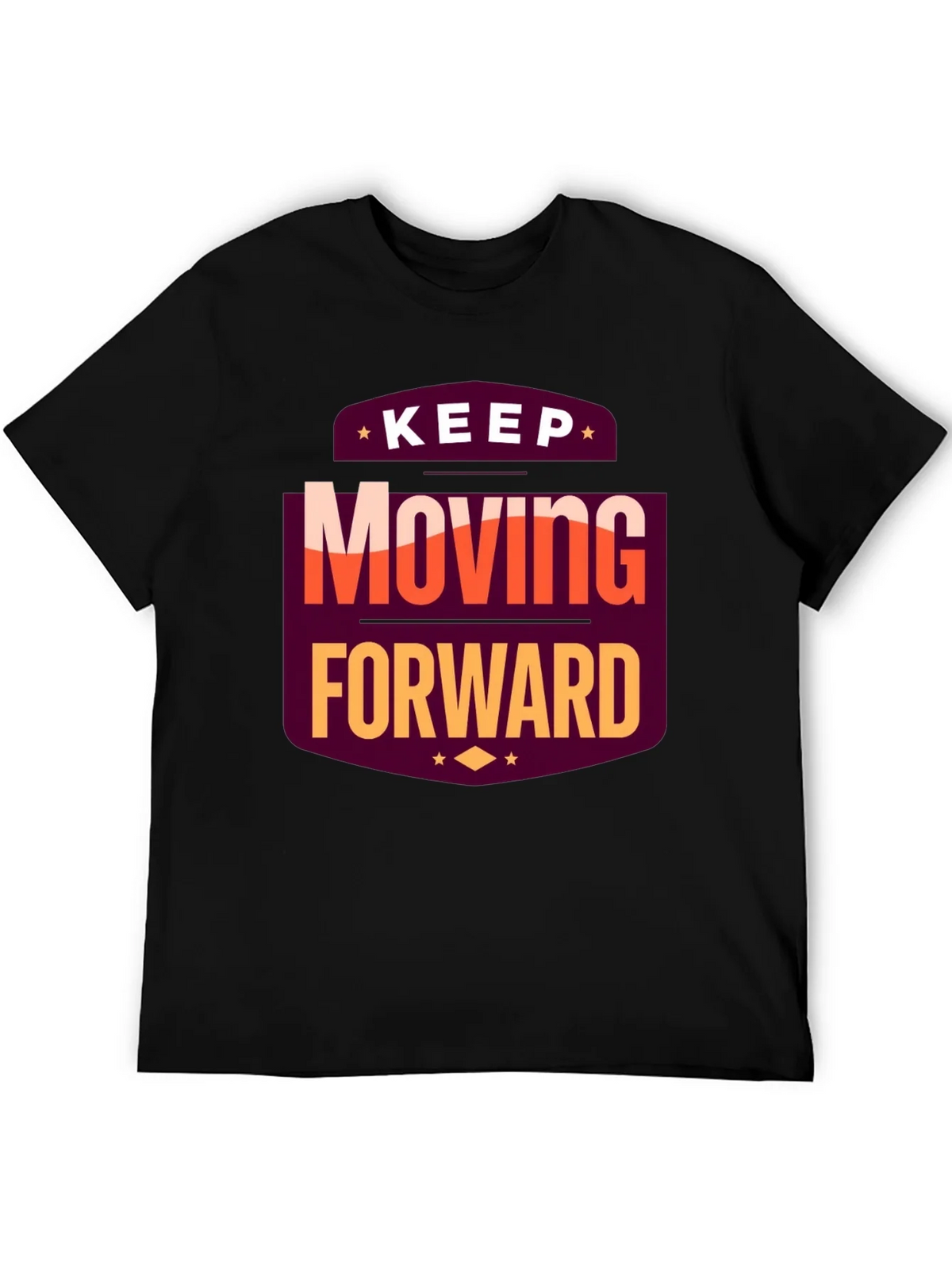 Motivational T-Shirt: Keep Moving Forward Black Tee product image 5