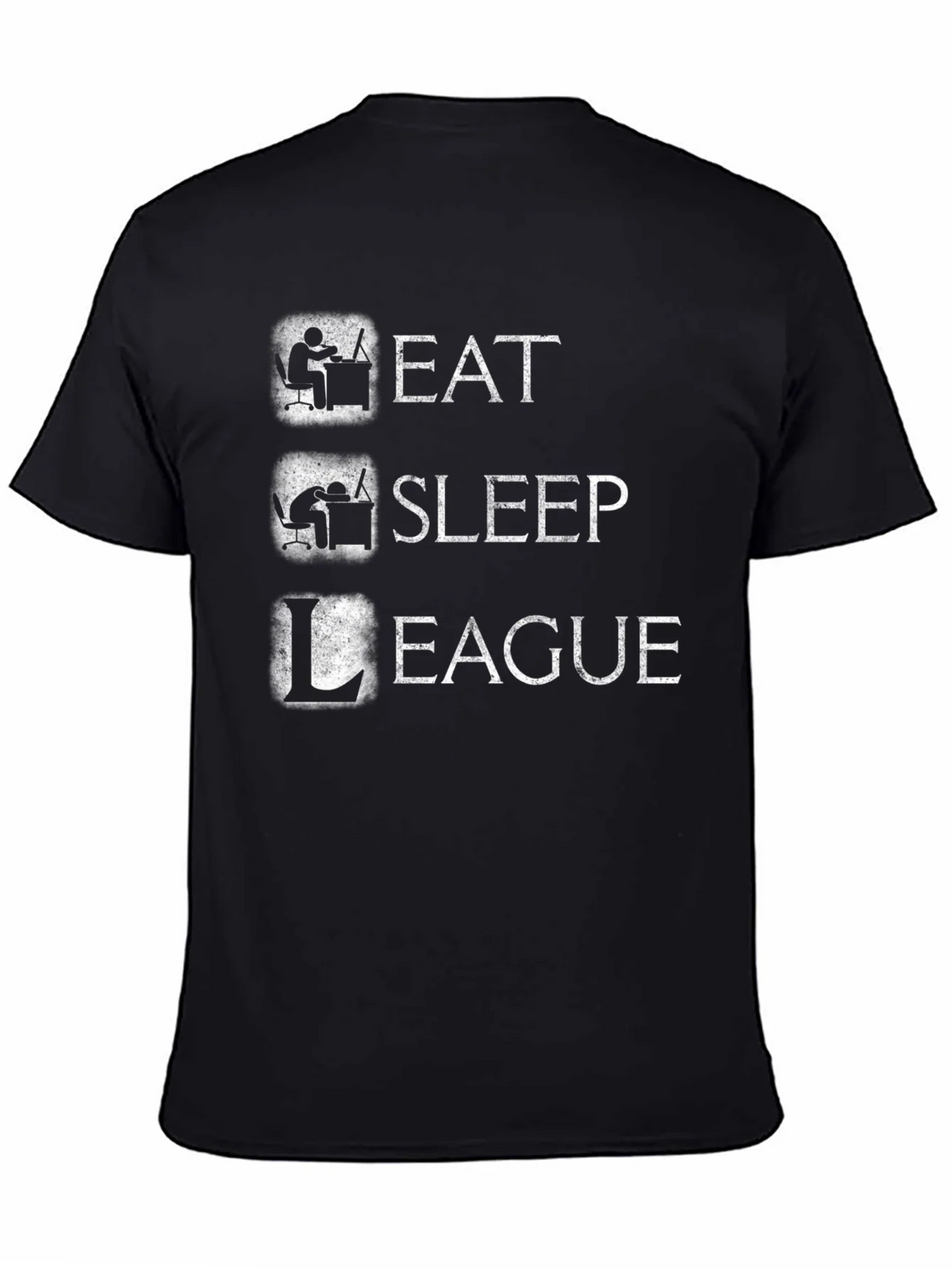 Eat Sleep League Gamer T-Shirt - Black Cotton Tee product image 1