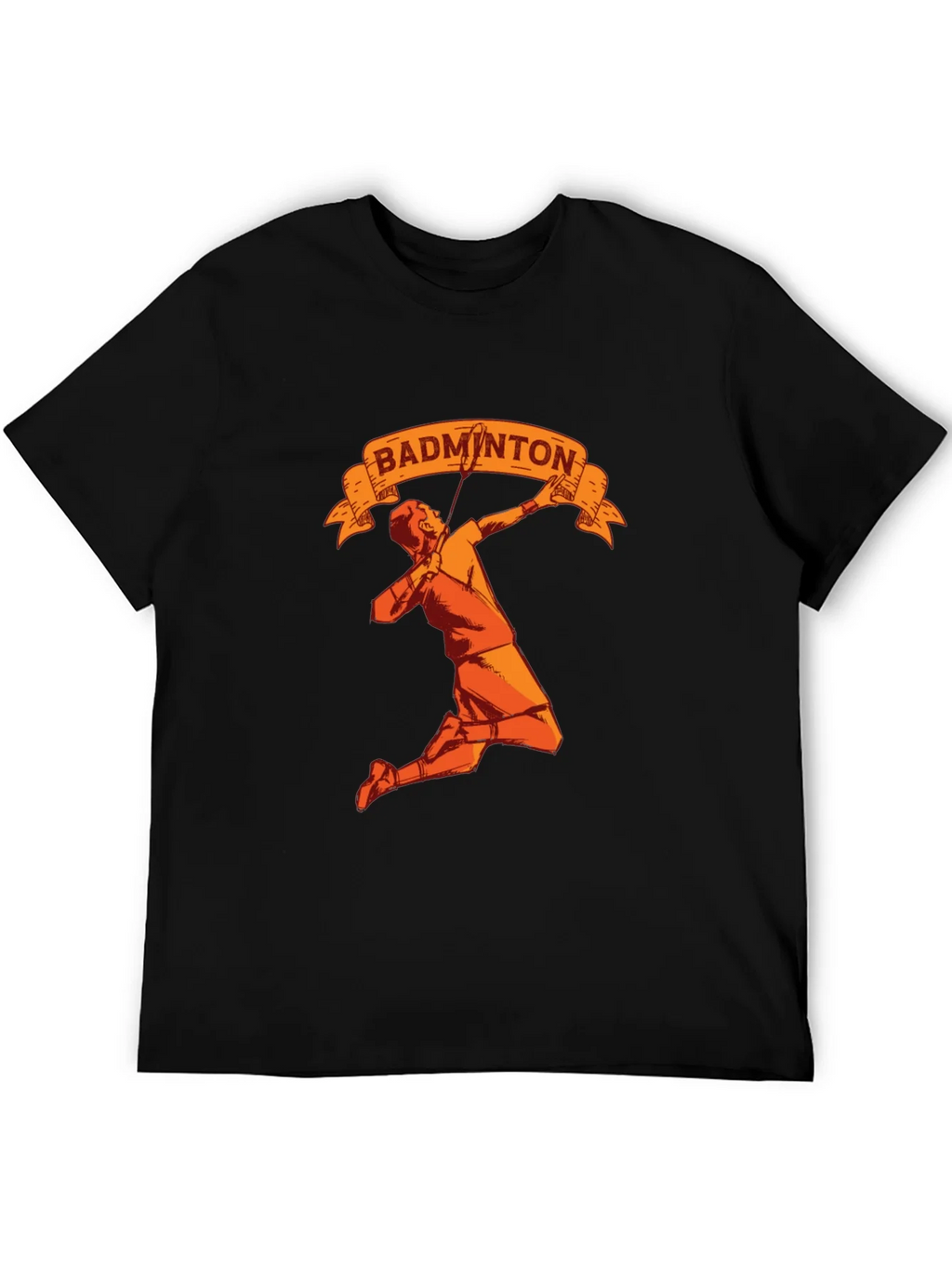 Badminton Player Graphic Tee - Sporty Black T-Shirt product image 5