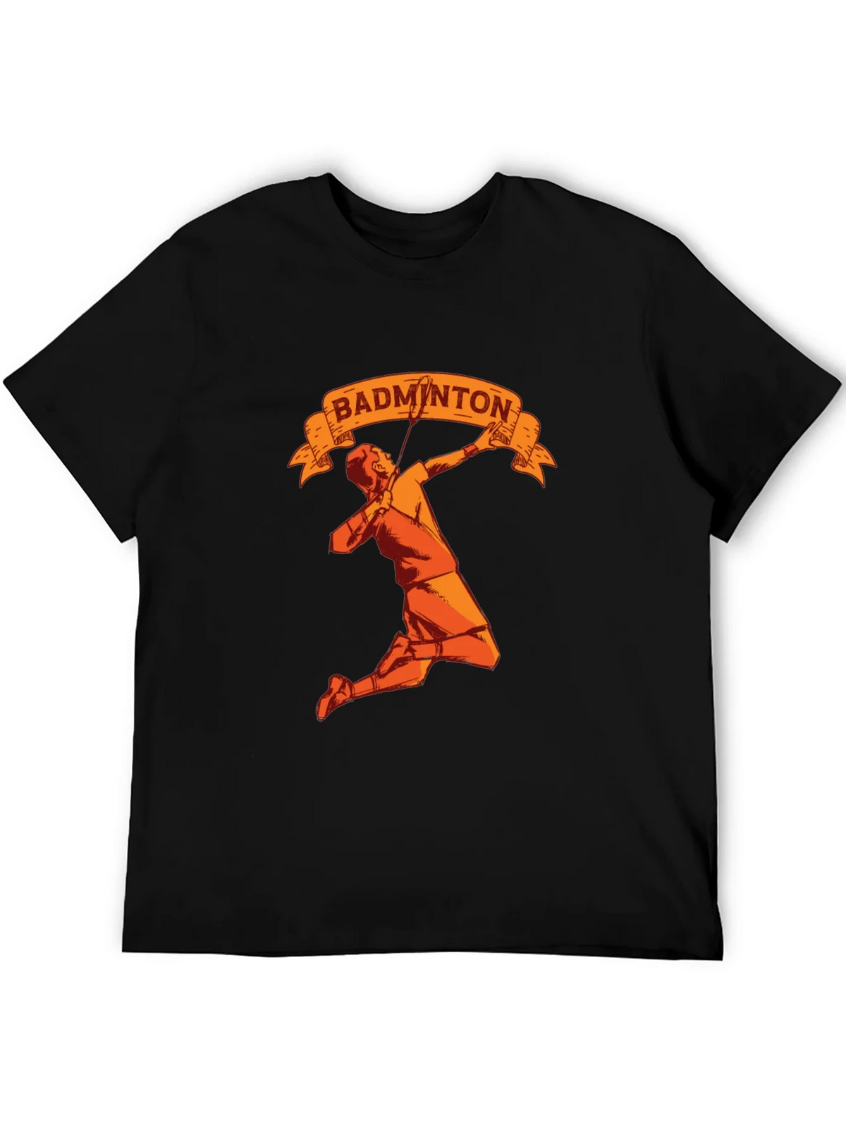 Badminton Player Graphic Tee - Sporty Black T-Shirt product image 5