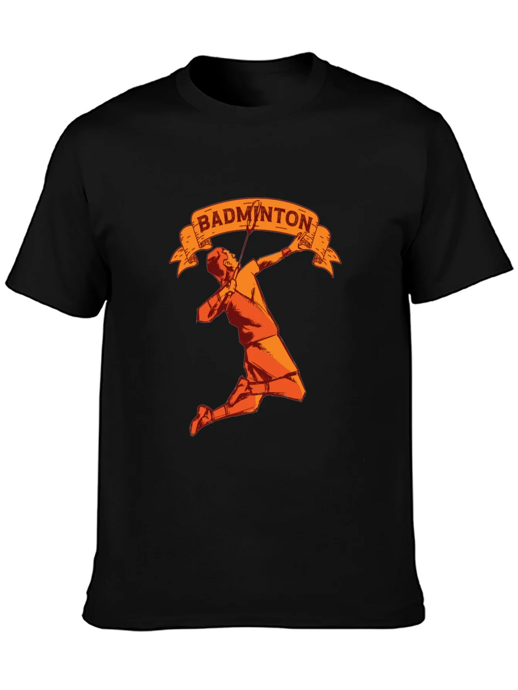 Badminton Player Graphic Tee - Sporty Black T-Shirt product image 3
