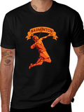 Badminton Player Graphic Tee - Sporty Black T-Shirt product image 1