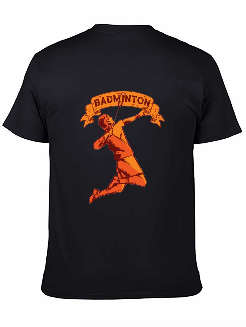 Badminton Player Graphic Tee - Sporty Black T-Shirt product image 4