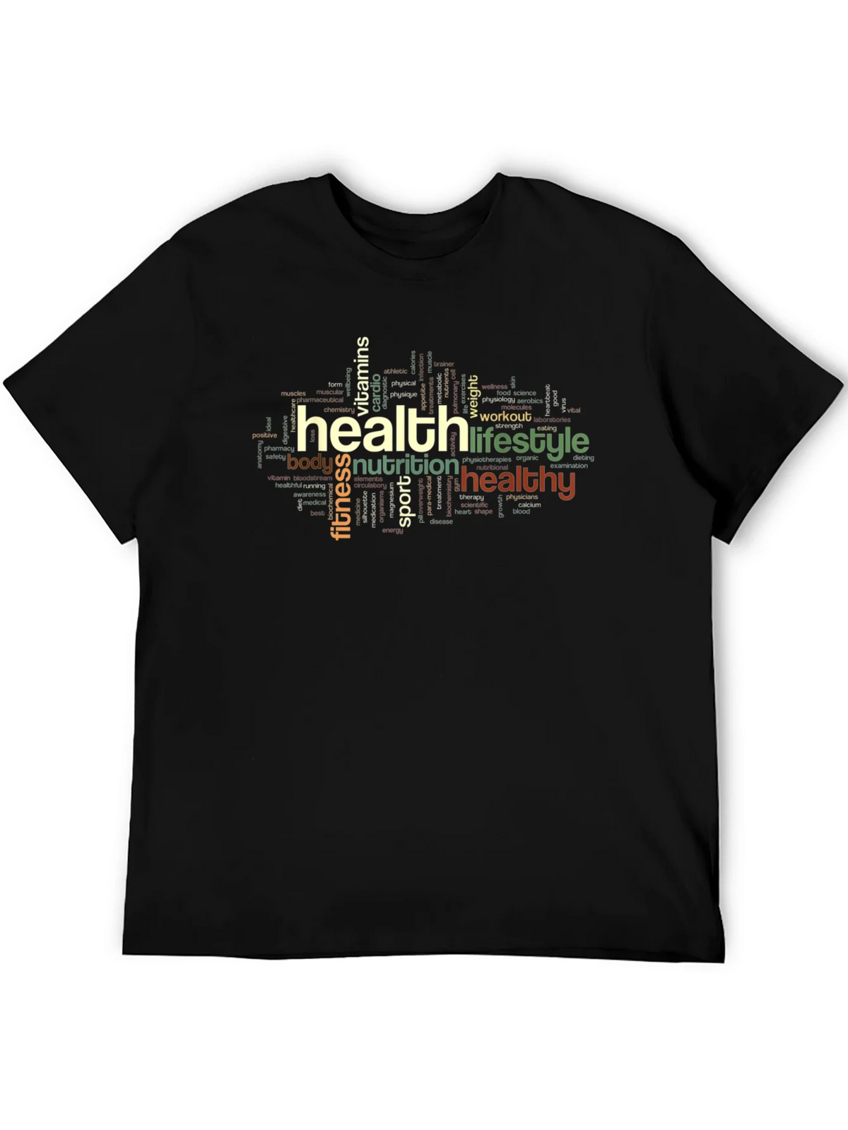 Health & Lifestyle Word Art T-Shirt product image 5