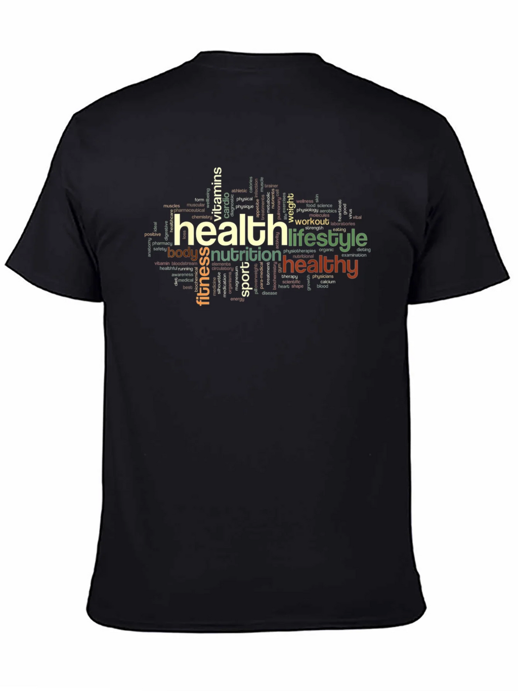 Health & Lifestyle Word Art T-Shirt product image 4