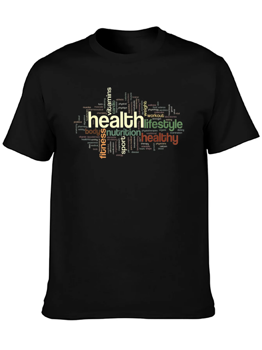 Health & Lifestyle Word Art T-Shirt product image 3