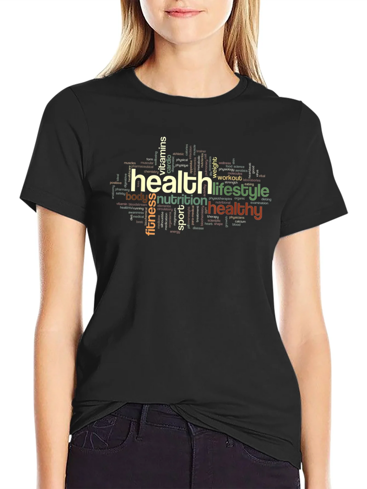 Health & Lifestyle Word Art T-Shirt product image 2