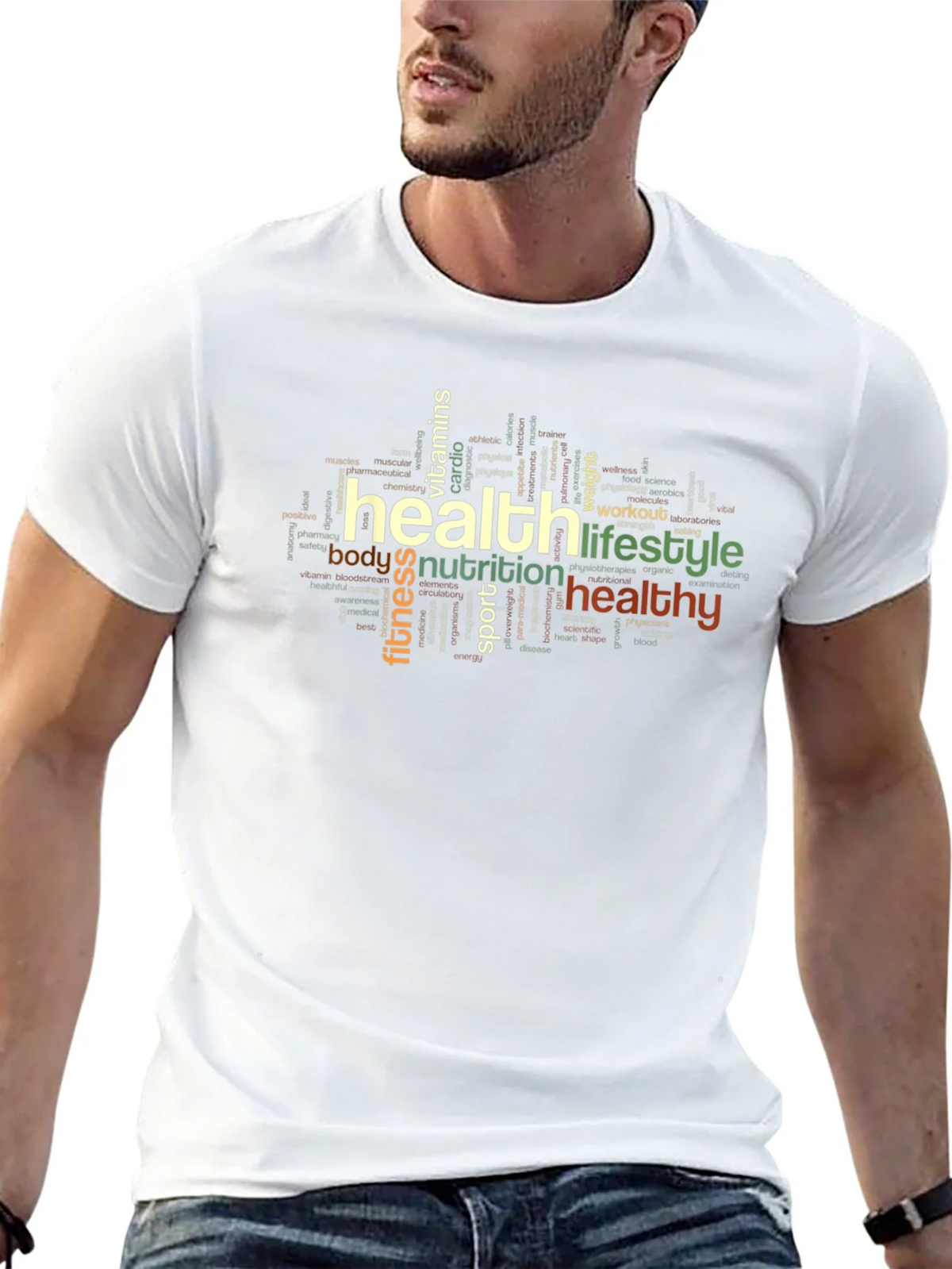 Health & Lifestyle Word Art T-Shirt product image 12