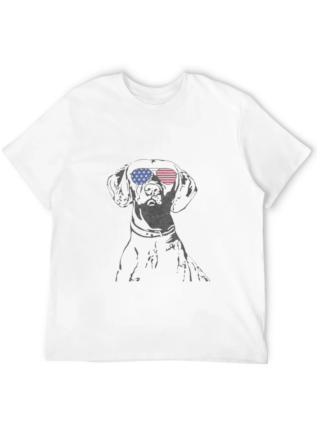 Dog with USA Flag Sunglasses Mens Tee product image 11