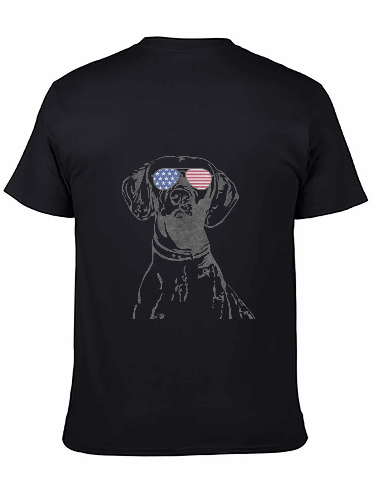 Dog with USA Flag Sunglasses Mens Tee product image 4