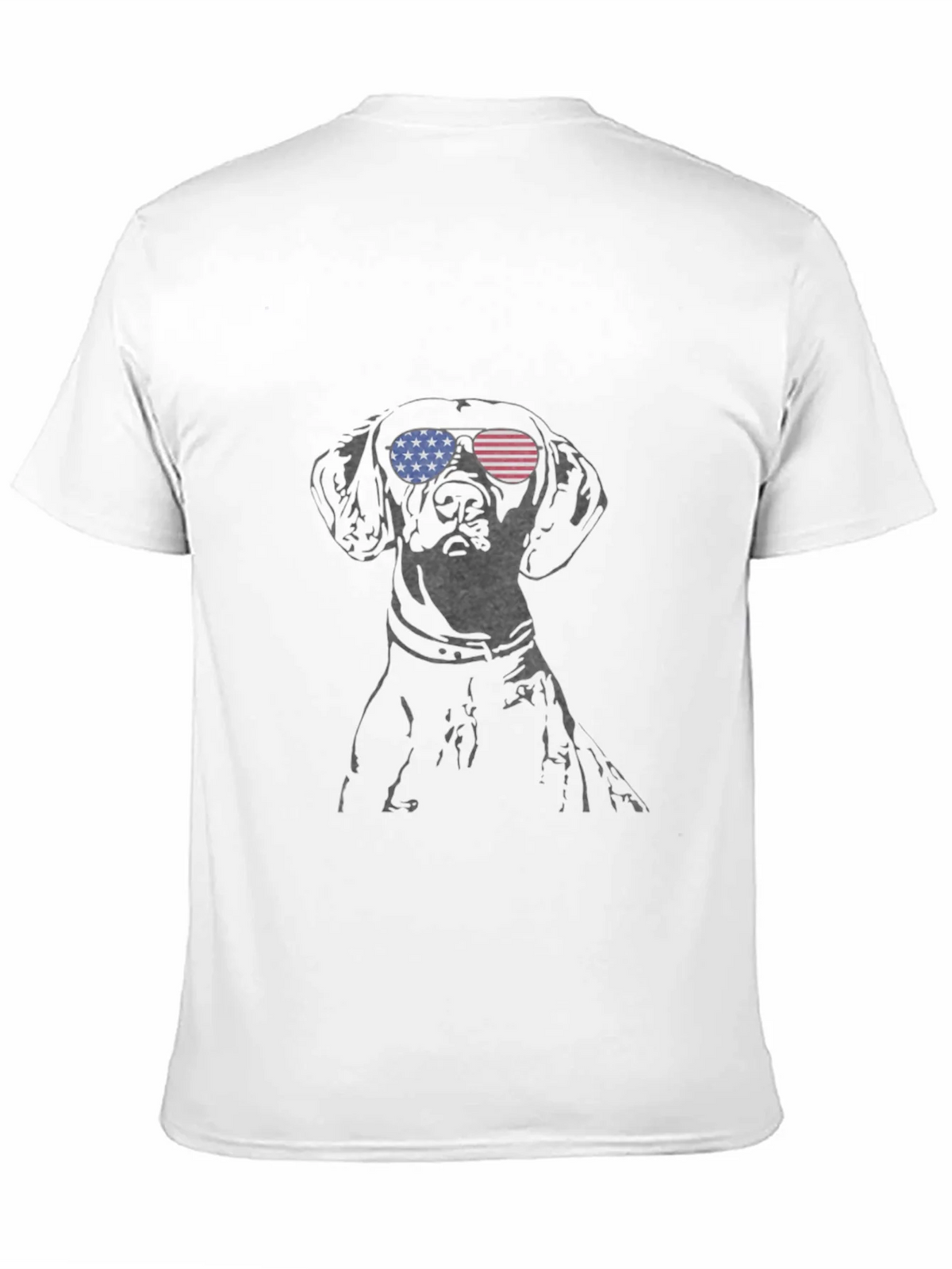 Dog with USA Flag Sunglasses Mens Tee product image 10
