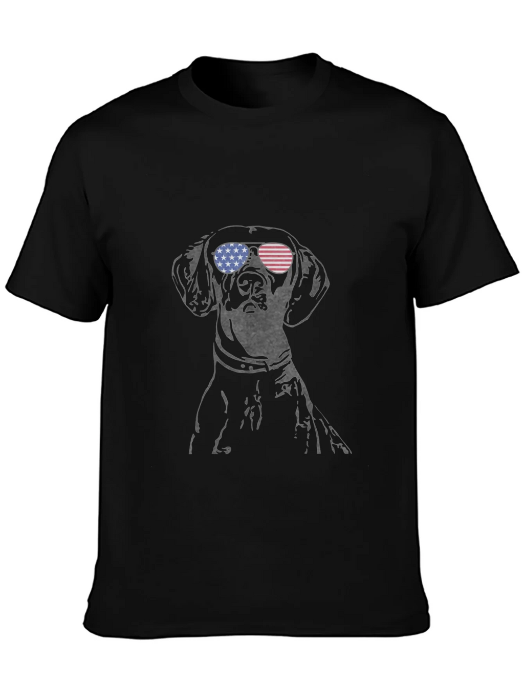 Dog with USA Flag Sunglasses Mens Tee product image 3