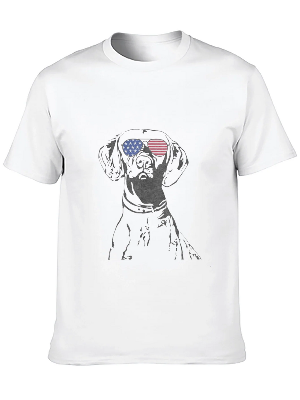 Dog with USA Flag Sunglasses Mens Tee product image 9