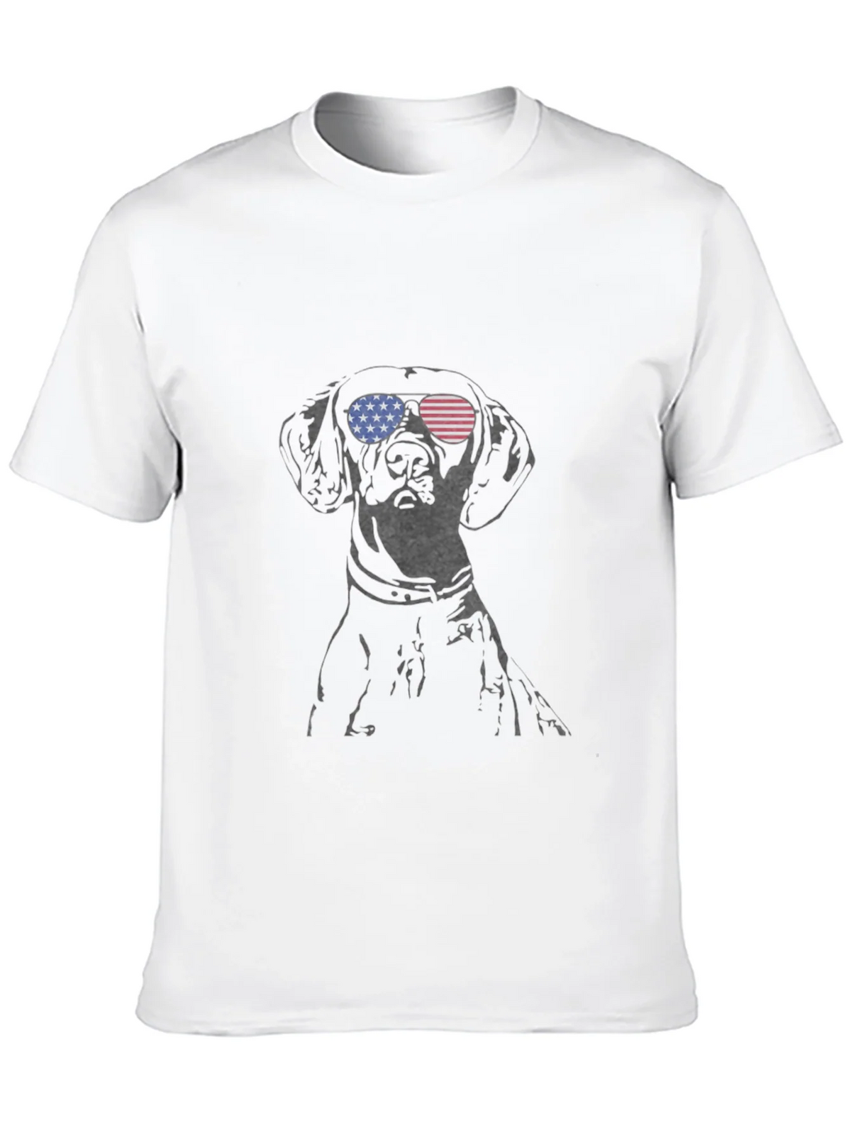 Dog with USA Flag Sunglasses Mens Tee product image 9