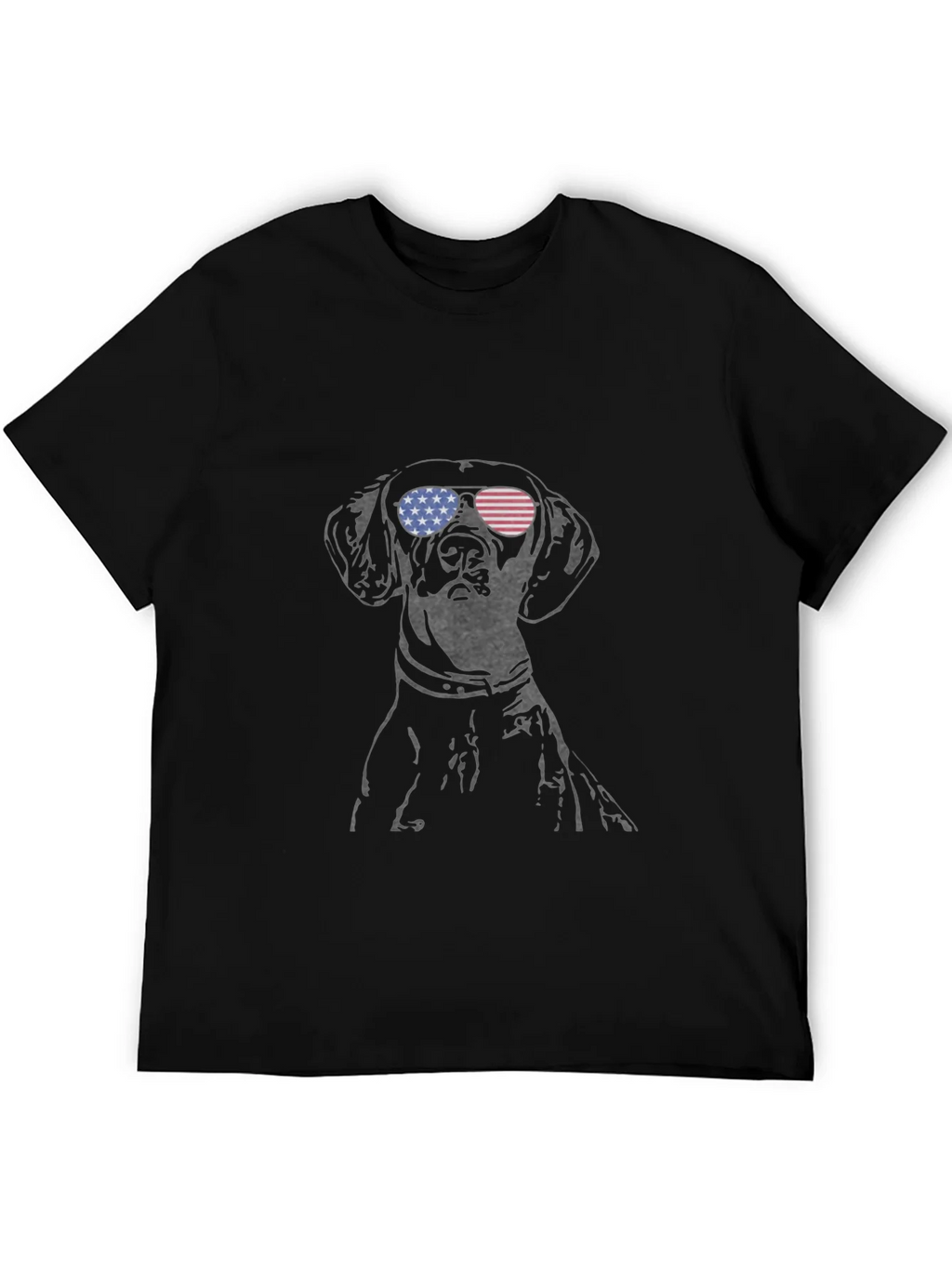Dog with USA Flag Sunglasses Mens Tee product image 5