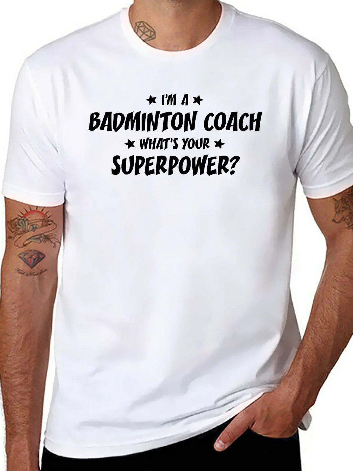 Badminton Coach Superpower T-Shirt product image 7