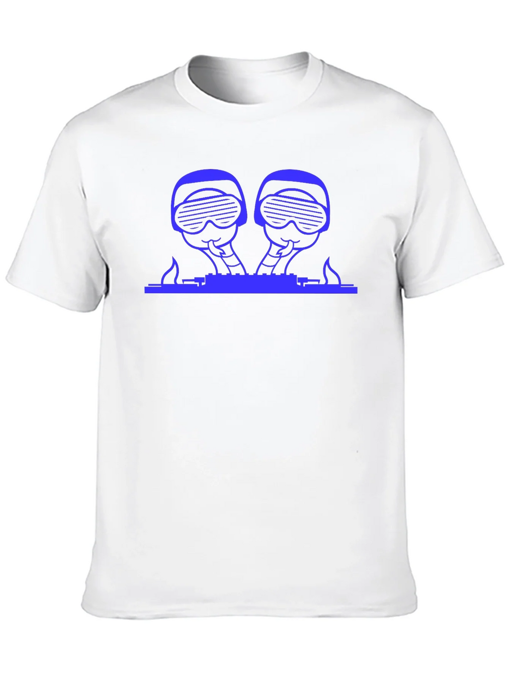 Blue Graphic DJ T-Shirt - Black Crew Neck Tee product image 9