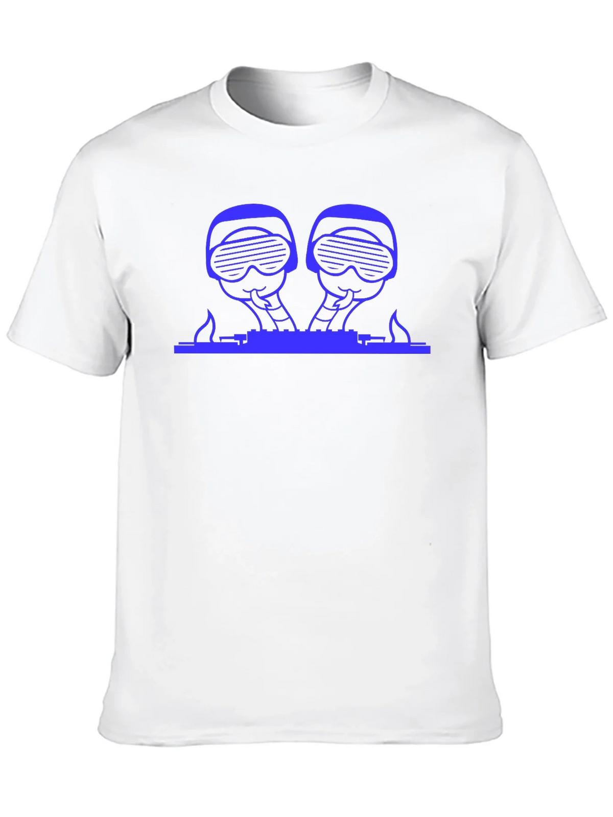 Blue Graphic DJ T-Shirt - Black Crew Neck Tee product image 9