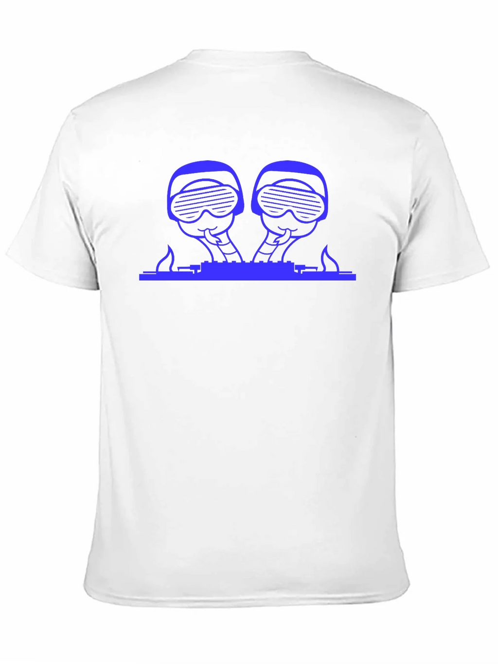Blue Graphic DJ T-Shirt - Black Crew Neck Tee product image 10