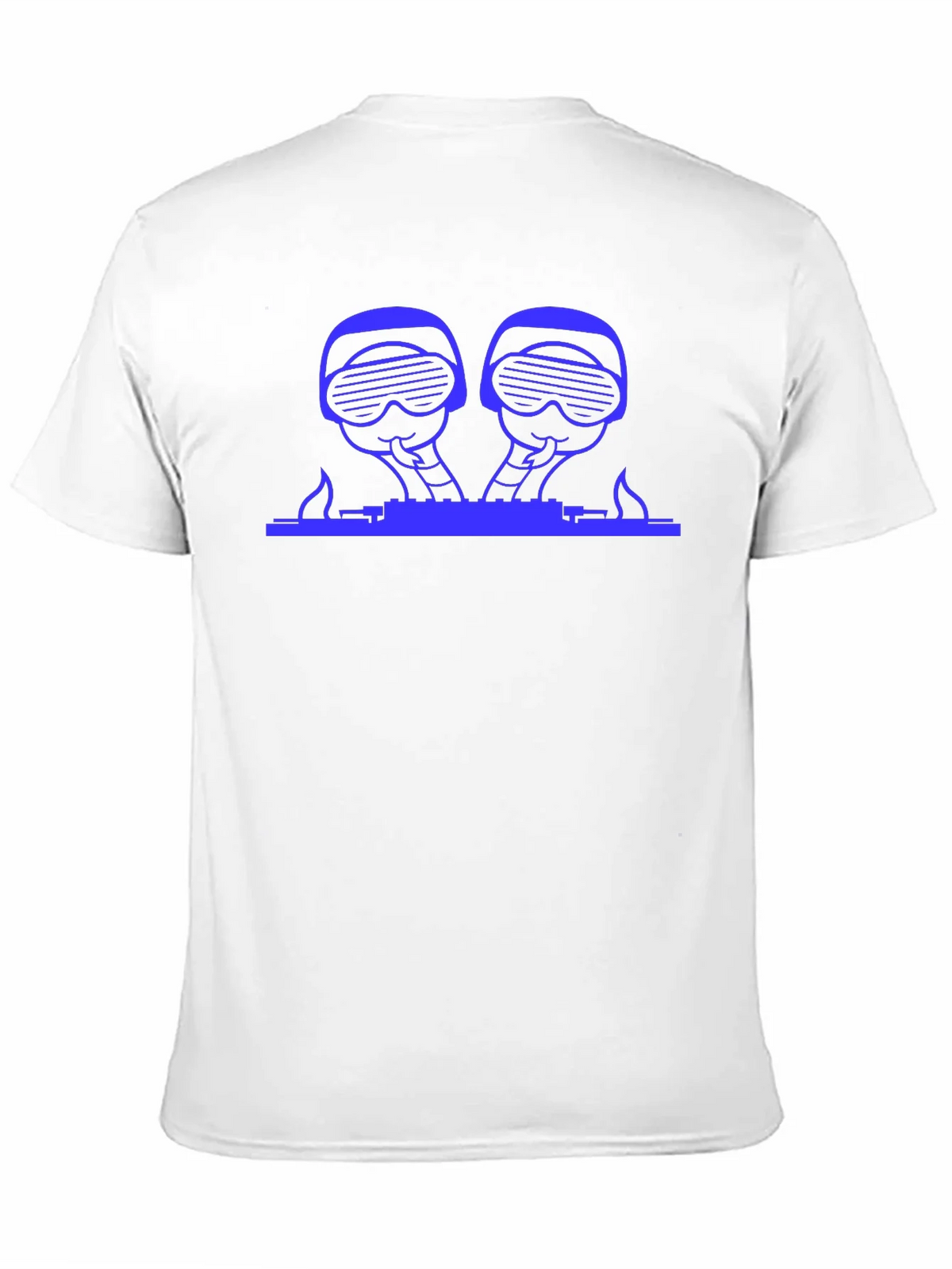 Blue Graphic DJ T-Shirt - Black Crew Neck Tee product image 10