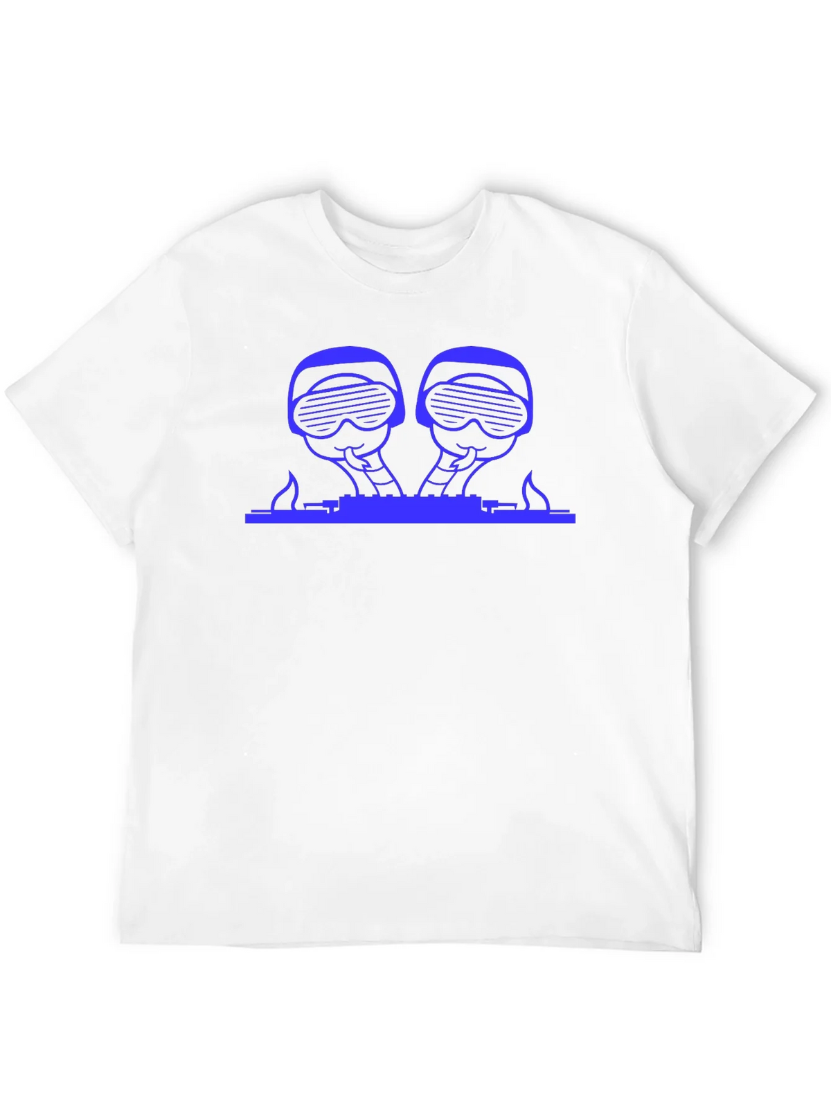 Blue Graphic DJ T-Shirt - Black Crew Neck Tee product image 11