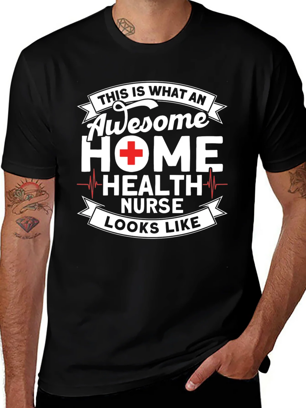 Awesome Home Health Nurse Graphic T-Shirt product image 1