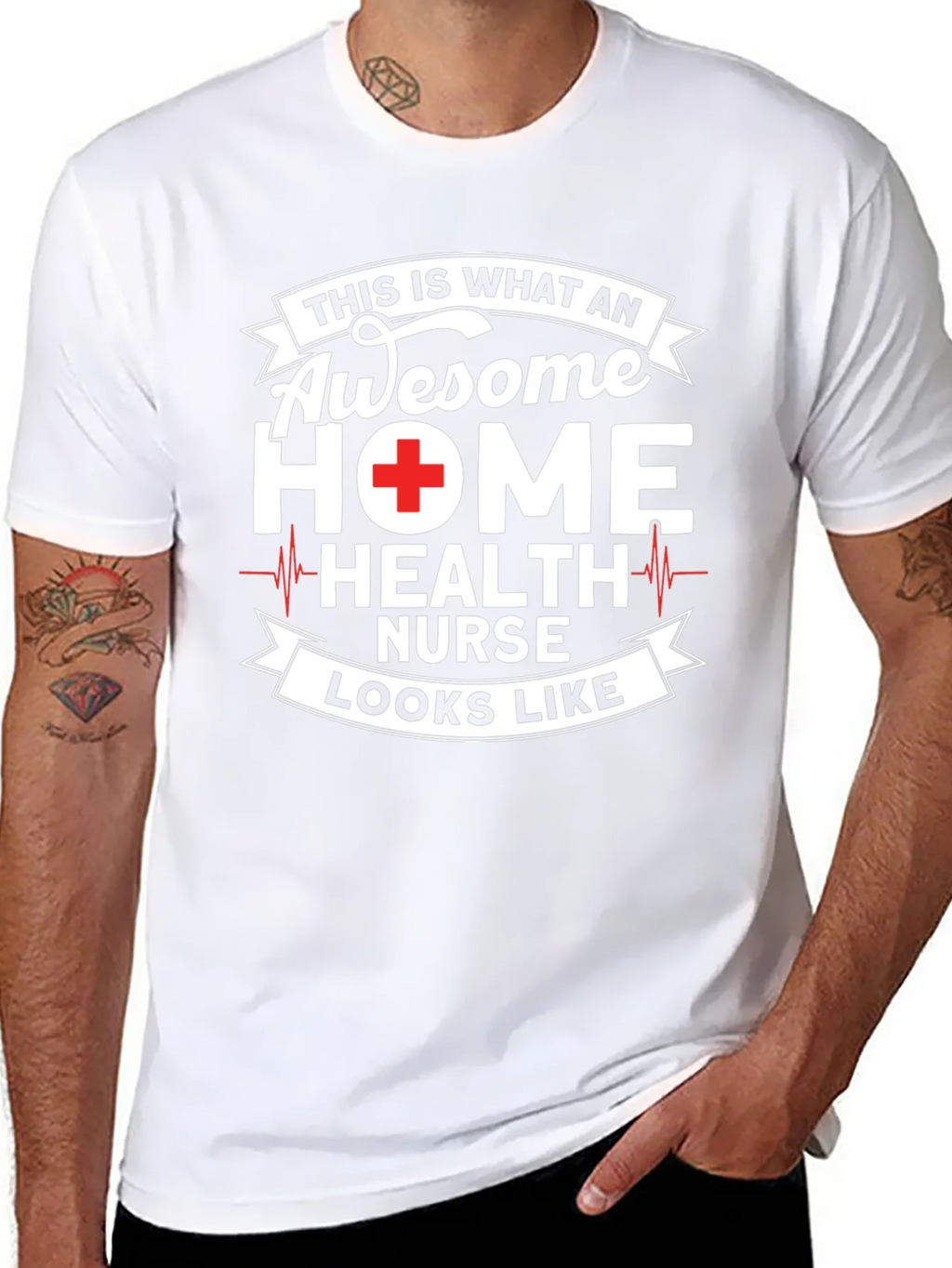 Awesome Home Health Nurse Graphic T-Shirt product image 7