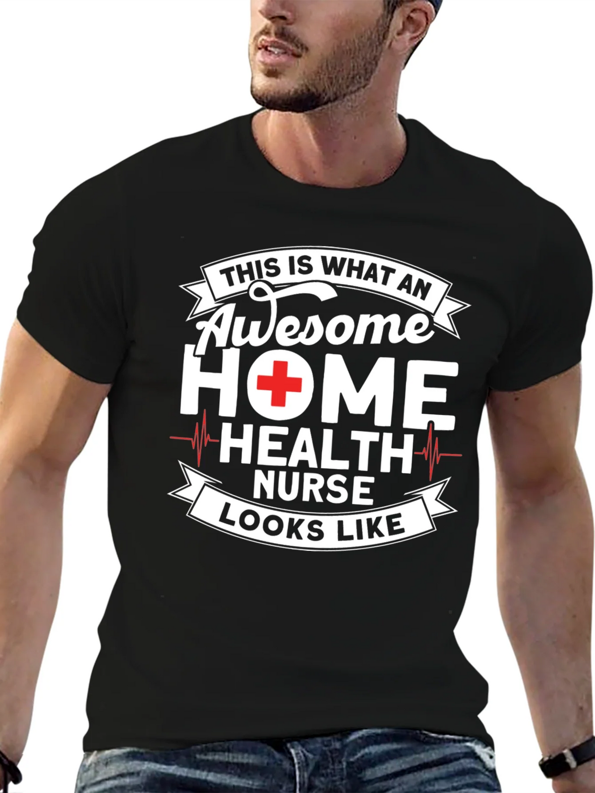 Awesome Home Health Nurse Graphic T-Shirt product image 6