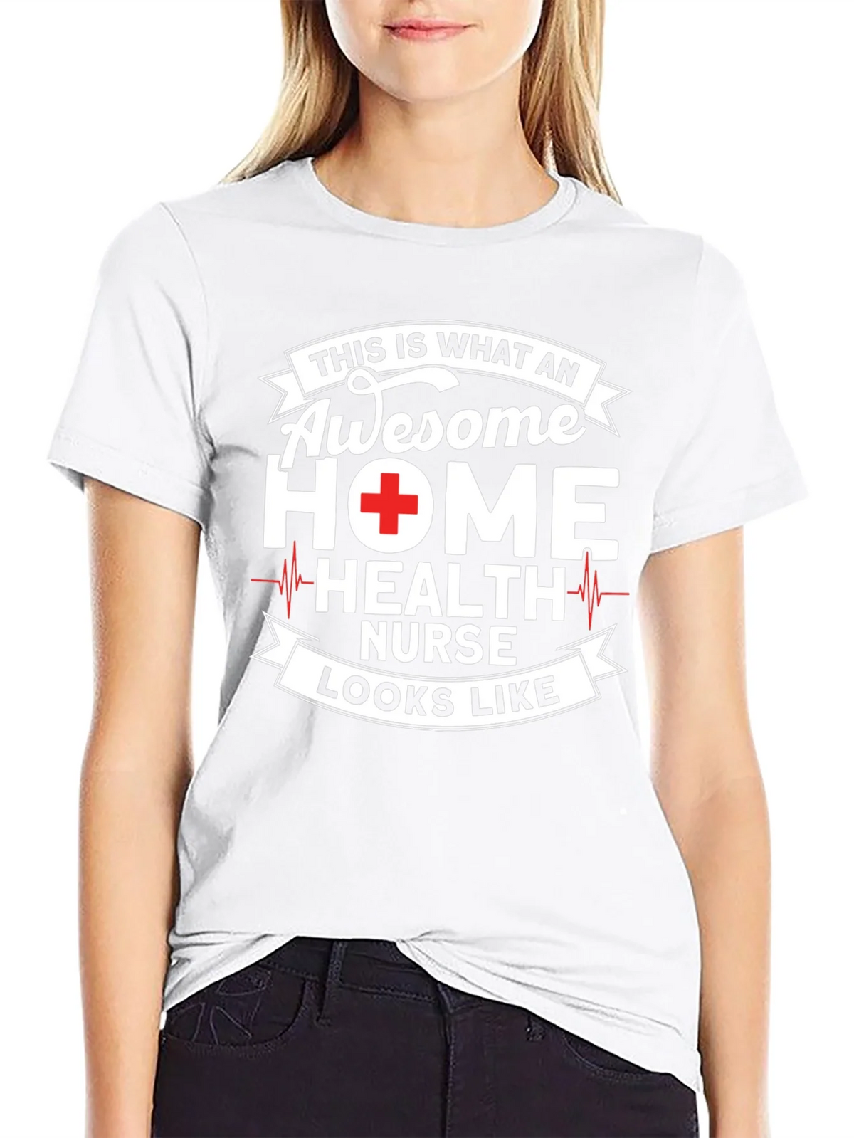 Awesome Home Health Nurse Graphic T-Shirt product image 8