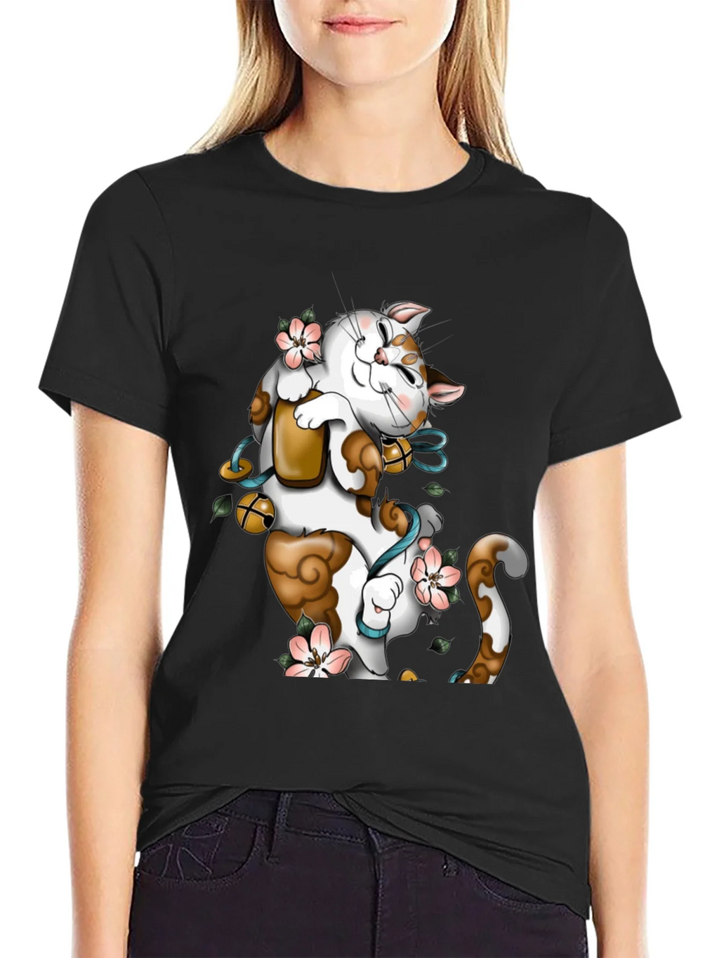 Lucky Cat Graphic T-Shirt product image 2