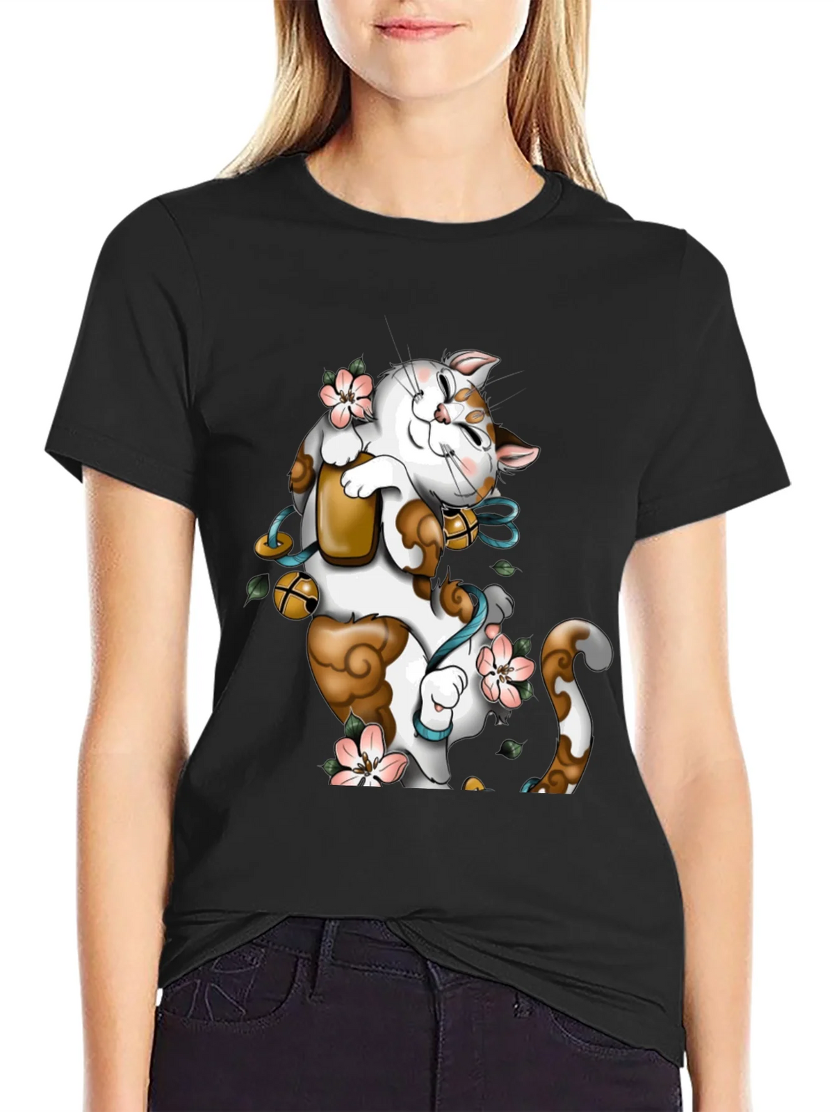 Lucky Cat Graphic T-Shirt product image 2