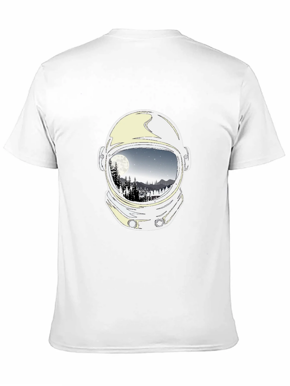 Astronaut Helmet Moon Scene Graphic Tee - Black product image 10