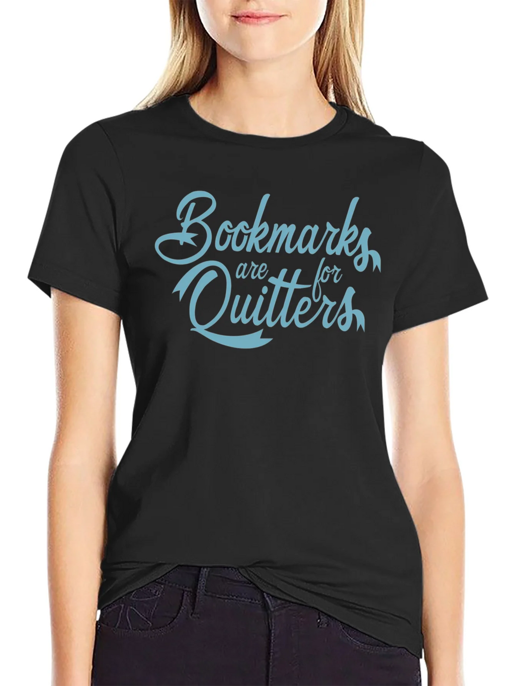 Bookmarks Are For Quitters Funny Slogan T-Shirt product image 2