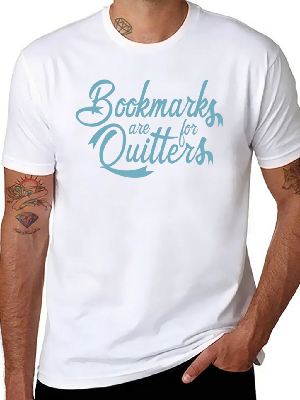 Bookmarks Are For Quitters Funny Slogan T-Shirt product image 7