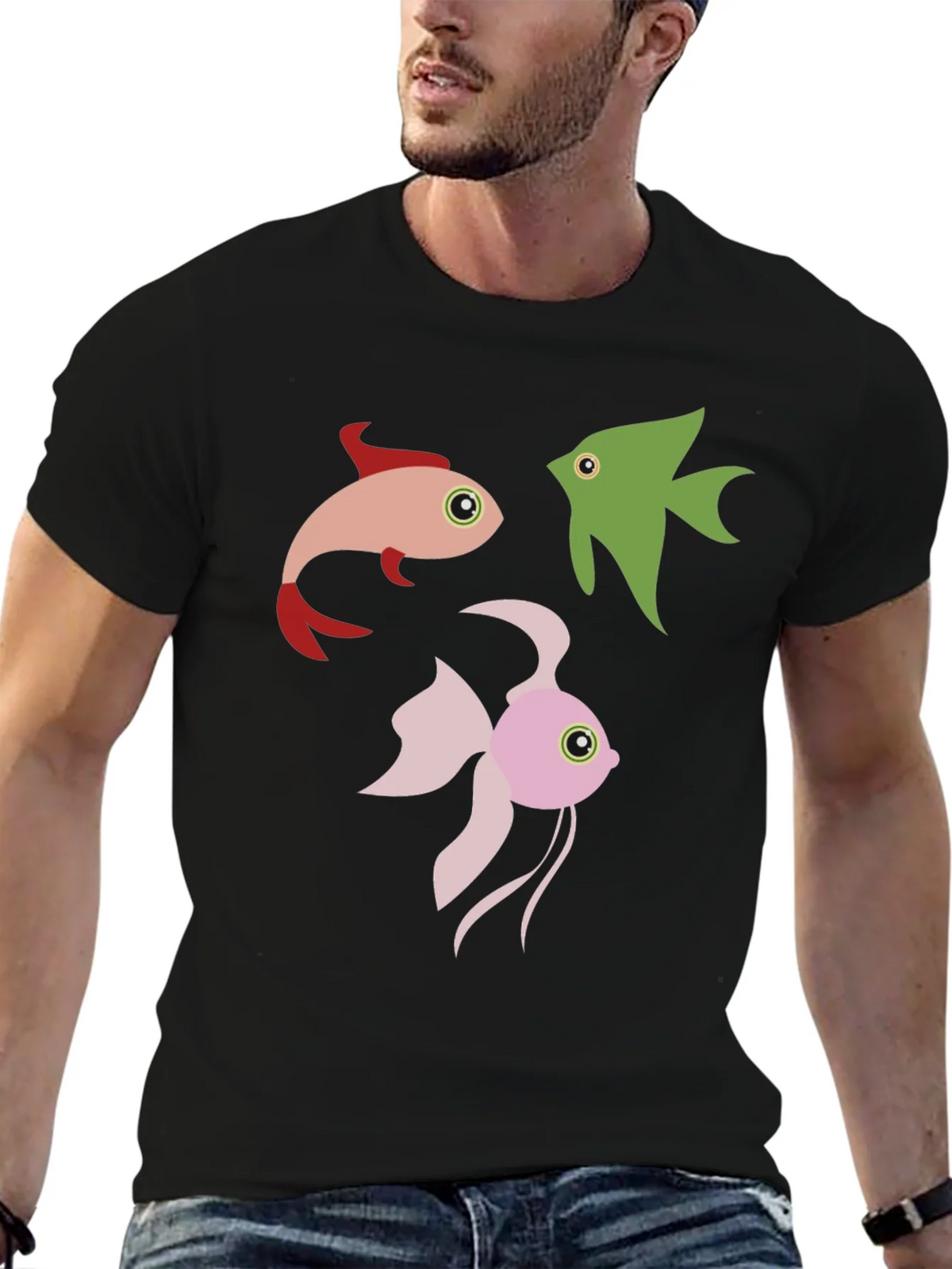 Fish Graphic Tee - Black product image 6