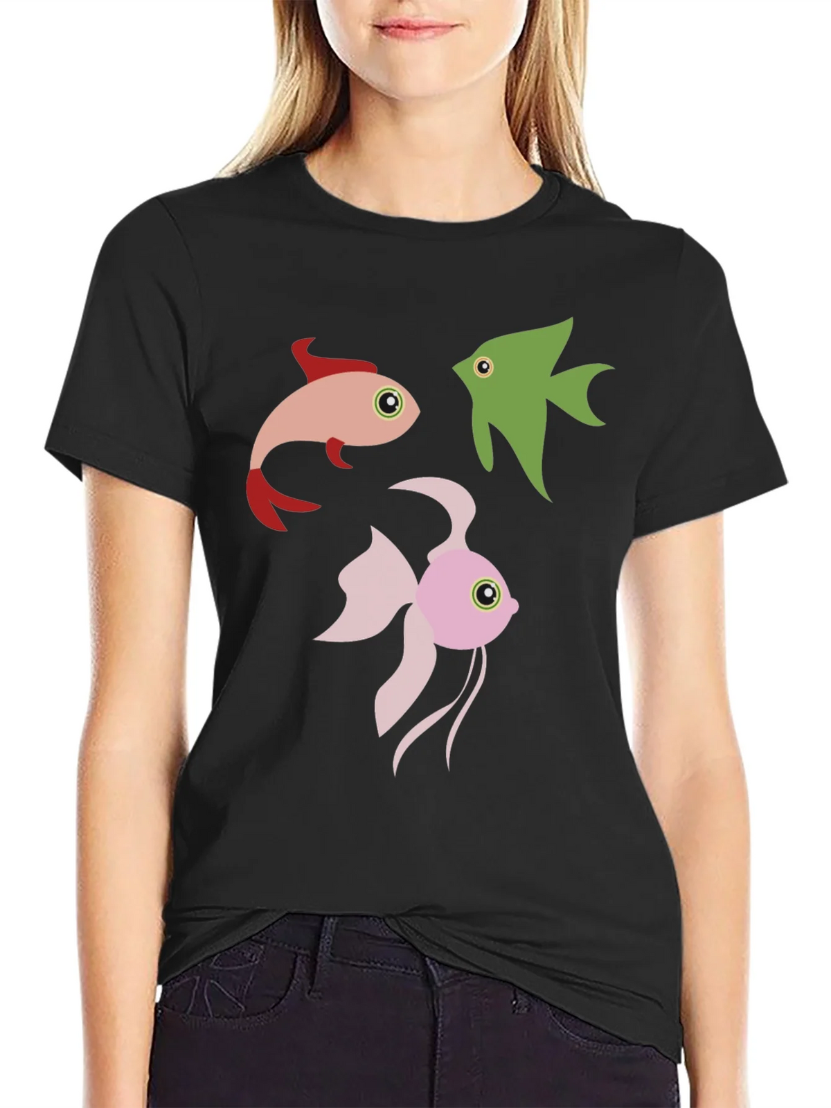 Fish Graphic Tee - Black product image 2
