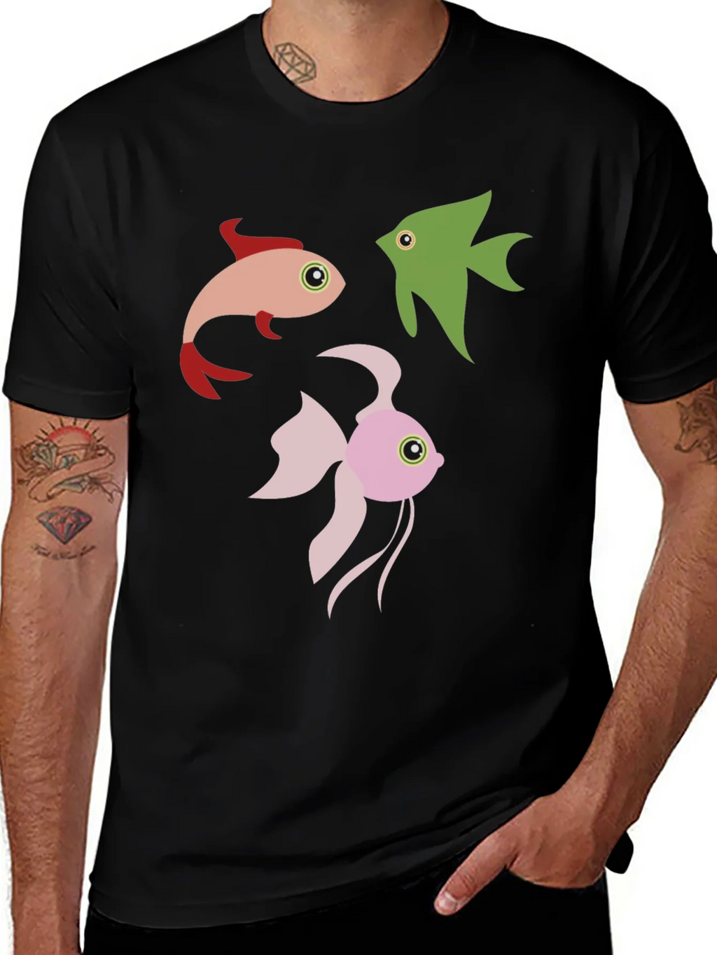 Fish Graphic Tee - Black product image 1