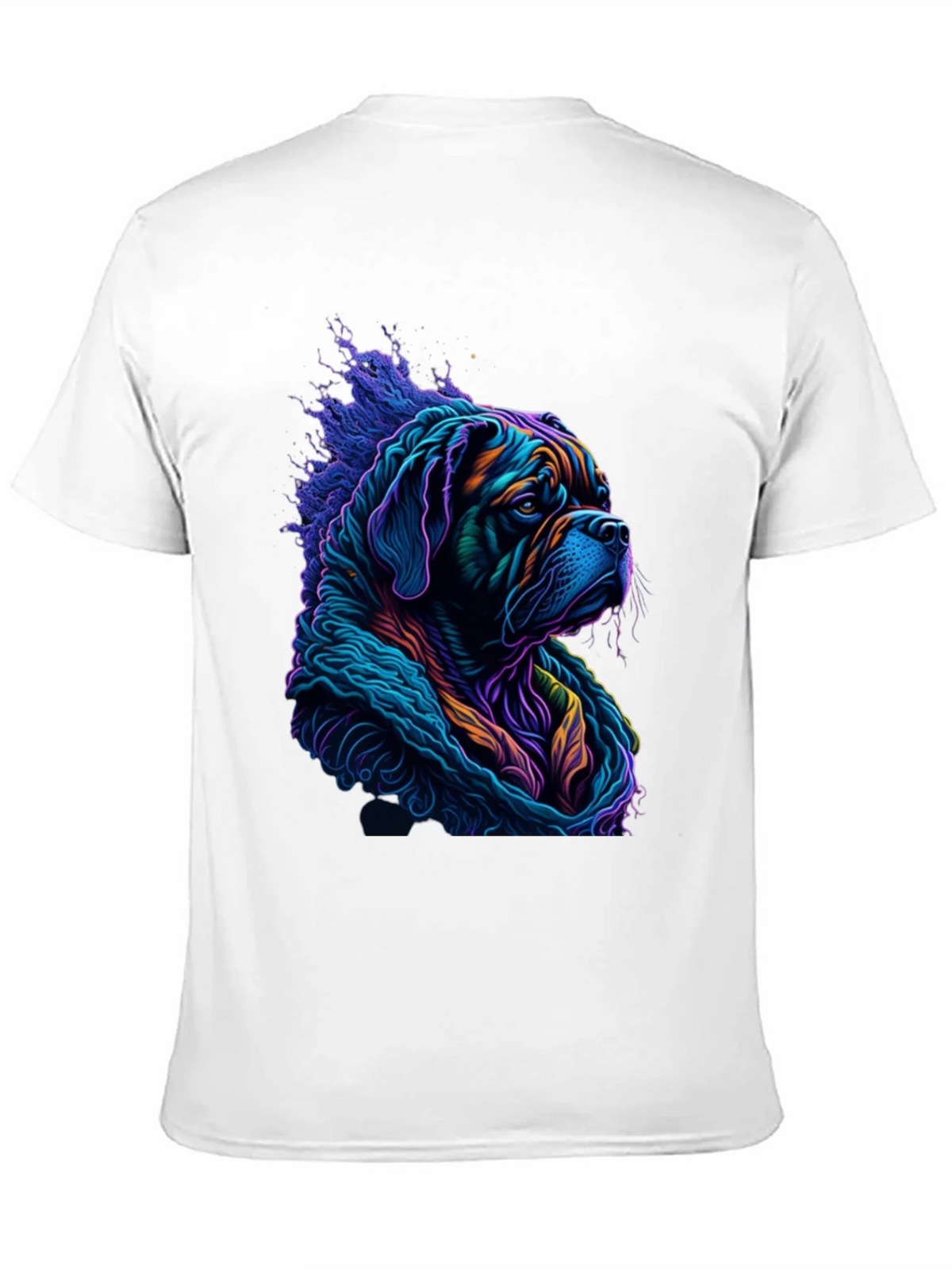 Vibrant Dog Graphic Tee - Stylish Mens Black T-Shirt product image 10