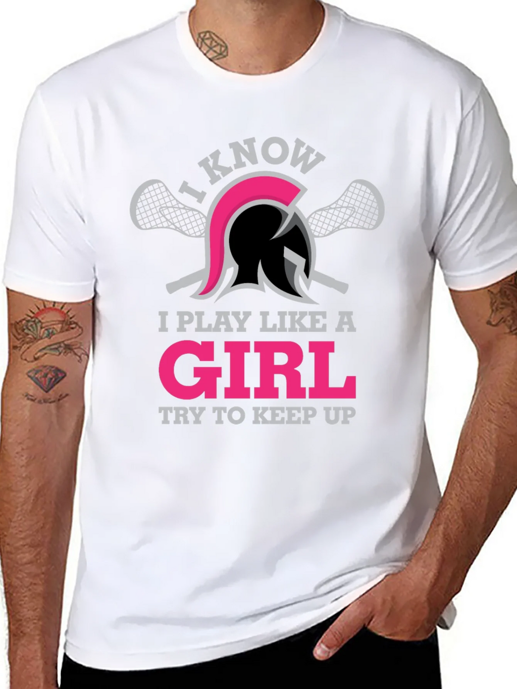 I Play Like A Girl Lacrosse T-Shirt product image 7