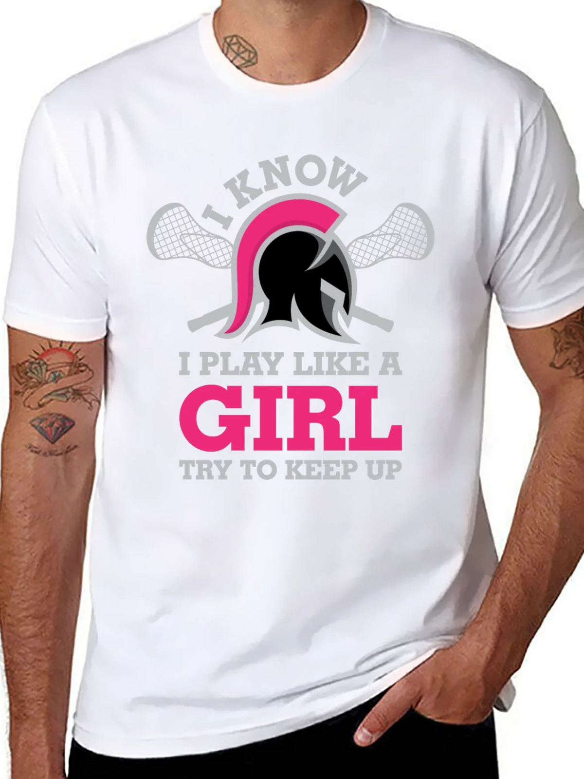 I Play Like A Girl Lacrosse T-Shirt product image 7