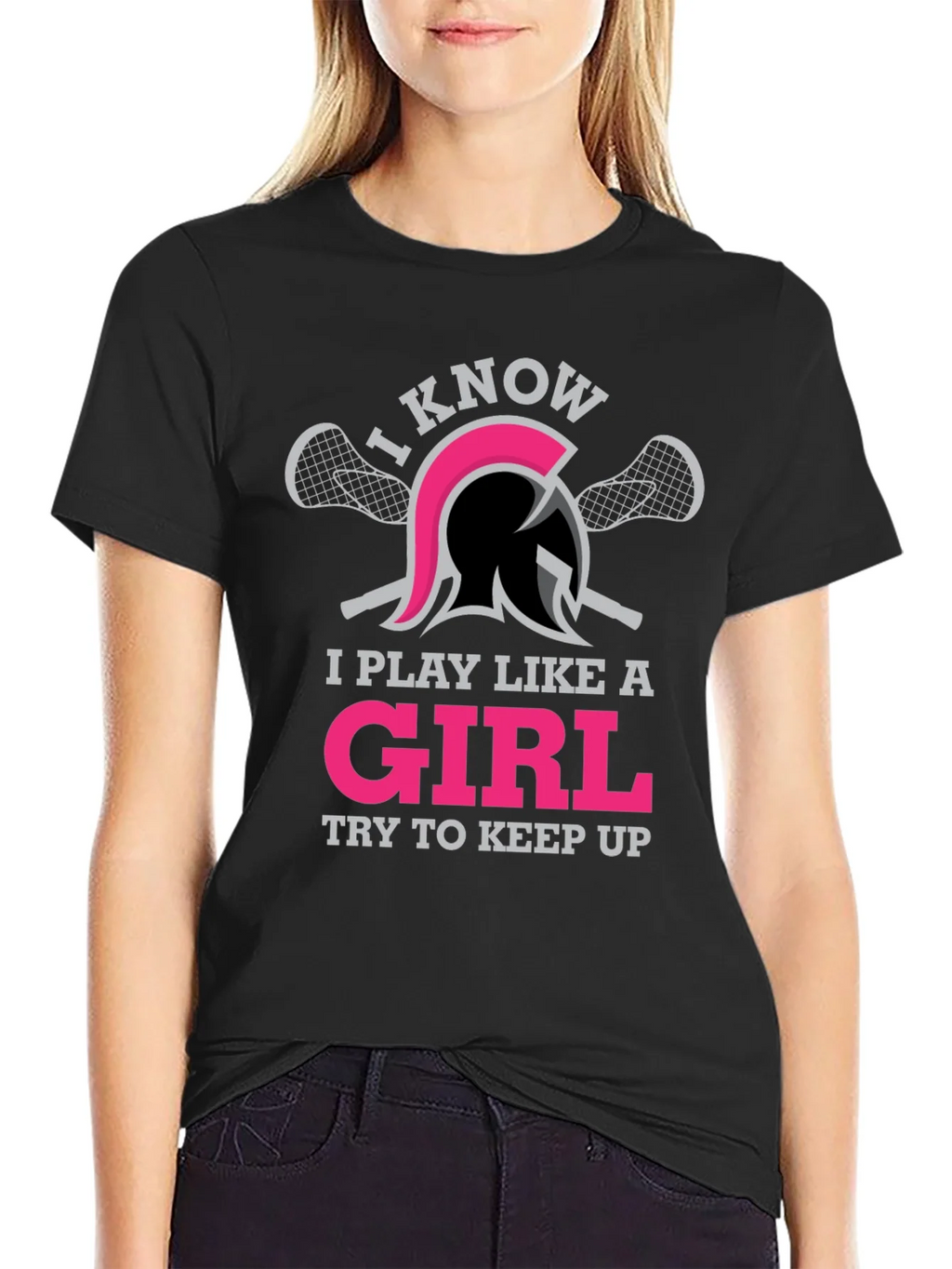 I Play Like A Girl Lacrosse T-Shirt product image 2