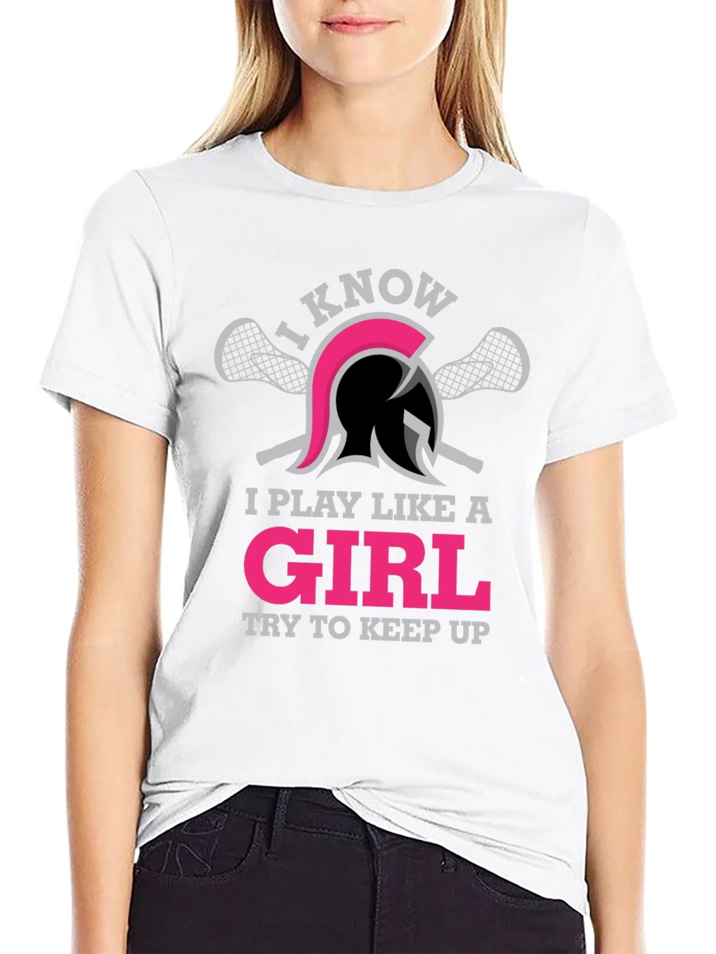 I Play Like A Girl Lacrosse T-Shirt product image 8