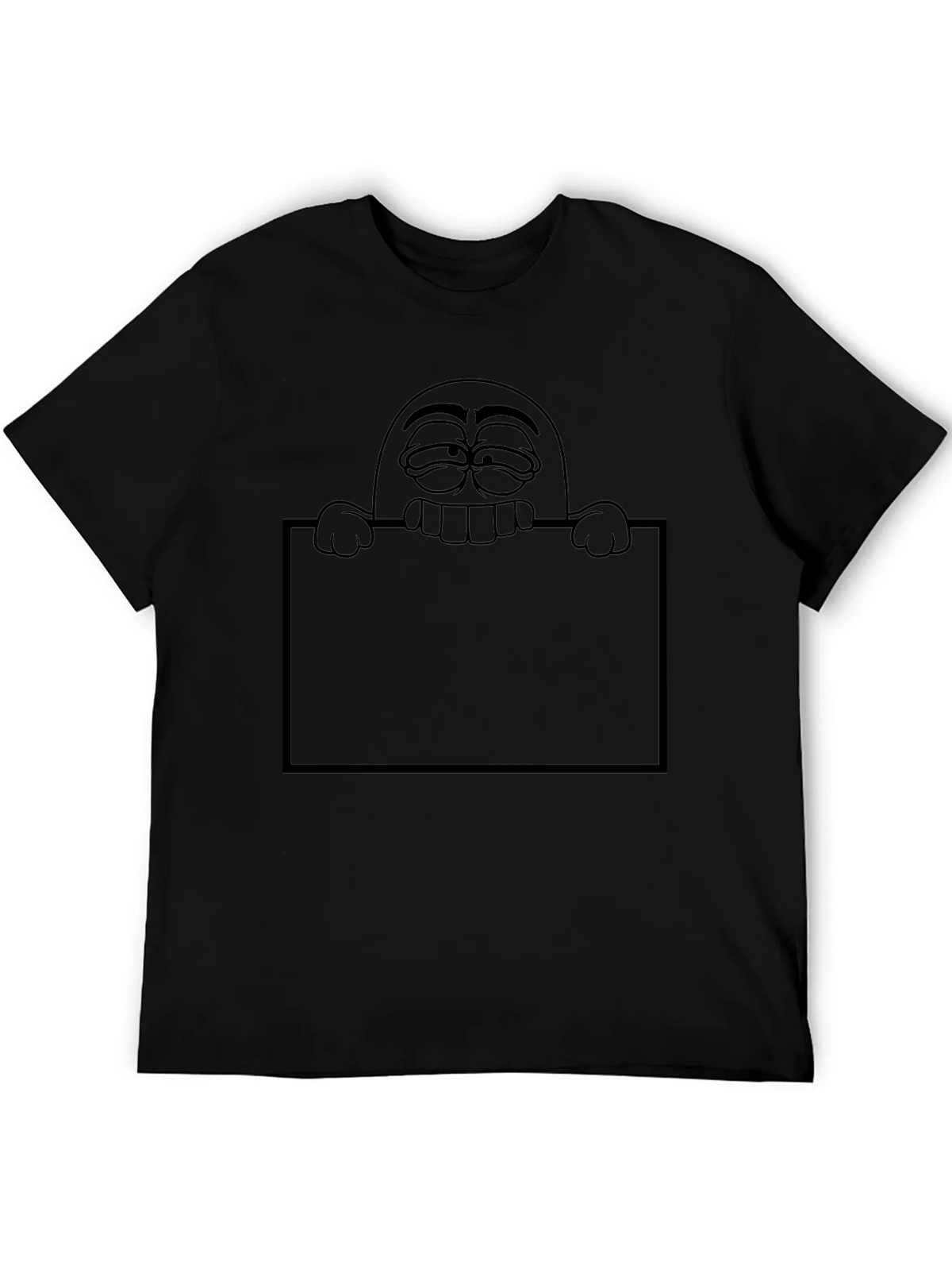 Funny Cartoon Graphic Black T-Shirt product image 5